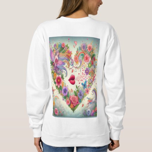 Sweatshirt Imaginaire en fleurs enchanté (Dos)