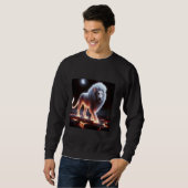 Sweatshirt Imaginaire Flames Fumer Lion (Devant entier)
