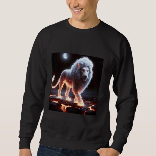 Sweatshirt Imaginaire Flames Fumer Lion (Devant)