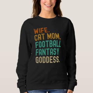 Sweatshirt Imaginaire Football Déesse Femme Chat Maman Joueur