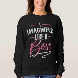Sweatshirt IMAGINEER Comme Un T-shirt Boss Lady Boss Girl Pow