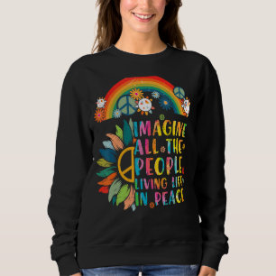 Sweatshirt Imaginez tous les gens vivant la paix Signal Tie D