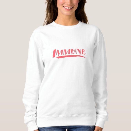 Sweatshirt Immunisé - Conception de sensibilisation au virus (Devant)