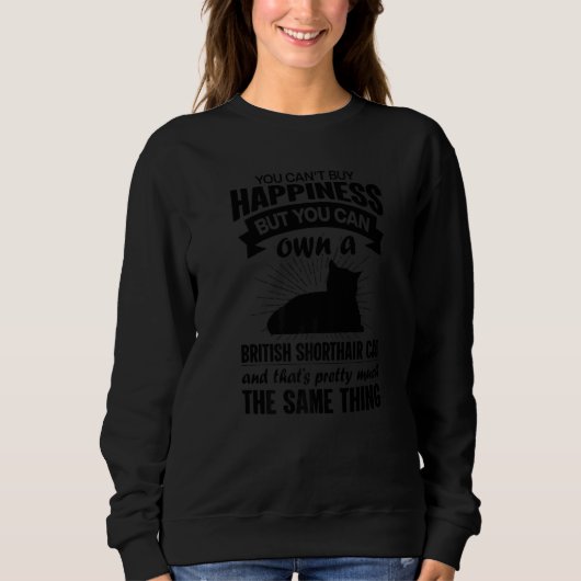 Sweatshirt Impossible d'acheter le bonheur mais on peut achet (Devant)