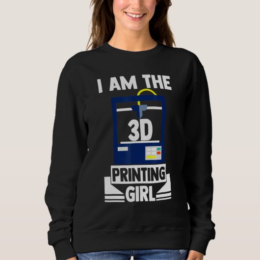 Sweatshirt Impression 3d Girl Impression 3d Machine d'impress (Devant)