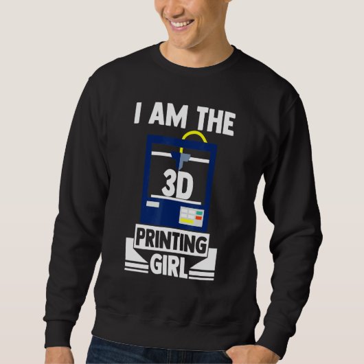 Sweatshirt Impression 3d Girl Impression 3d Machine d'impress (Devant)