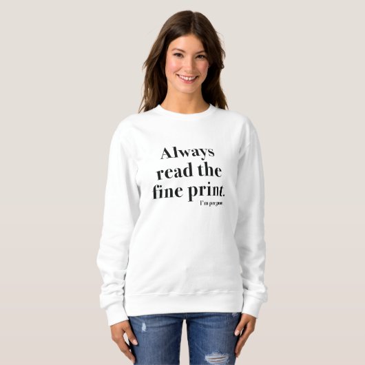 Sweatshirt Impression fine (Devant entier)