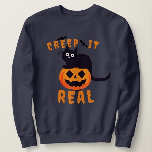 Sweatshirt Impression graphique 'Creep It Real' Halloween Cha (Design devant)