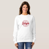 Sweatshirt Impression moderne blanche simple et heureuse (Devant entier)