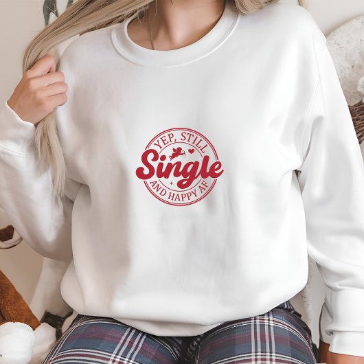 Sweatshirt Impression moderne blanche simple et heureuse