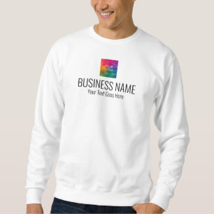 Sweatshirt Impression recto verso Travail Uniforme Mens Blanc
