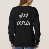 Sweatshirt Imprimé léopard Maman de basketteuse, Athlète # et (Dos)
