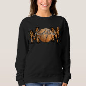 Sweatshirt Imprimé léopard Maman de basketteuse, Athlète # et (Devant)