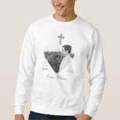 Sweatshirt In Love Mémoire Croix forme coeur (Devant)