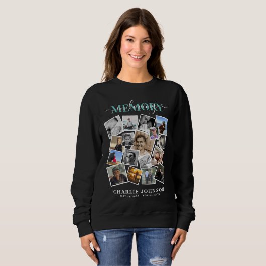 Sweatshirt In Love Memory Photo Collage Memorial (Devant entier)