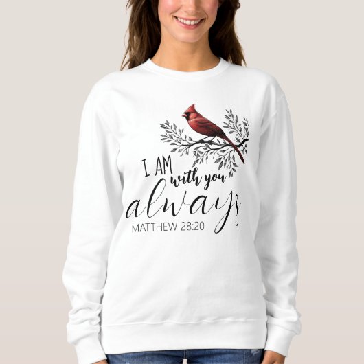 Sweatshirt In Loving Memory: Red Cardinal  (Devant)