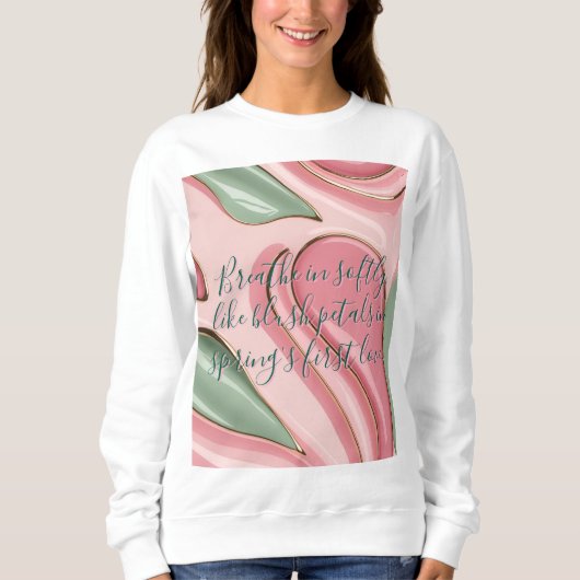 Sweatshirt in stylish abstract graphic (Voorkant)