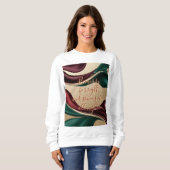 Sweatshirt in stylish abstract graphic (Voorkant volledig)