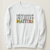 Sweatshirt Inclusion Matters ASL, Sensibilisation sur l'autis (Design devant)