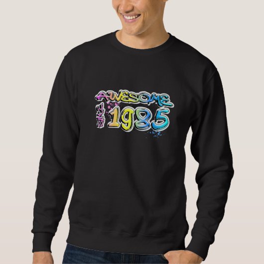 Sweatshirt Incroyable depuis 1985 motif graffiti (Devant)
