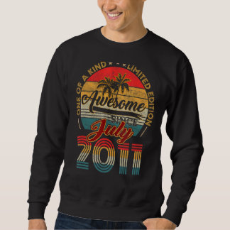 Sweatshirt Incroyable Depuis Juillet 2011 Né 2011 1 Ans