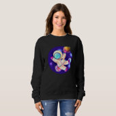 Sweatshirt Incroyable Jours Du Drapeau Américain Le Spaceman  (Devant entier)