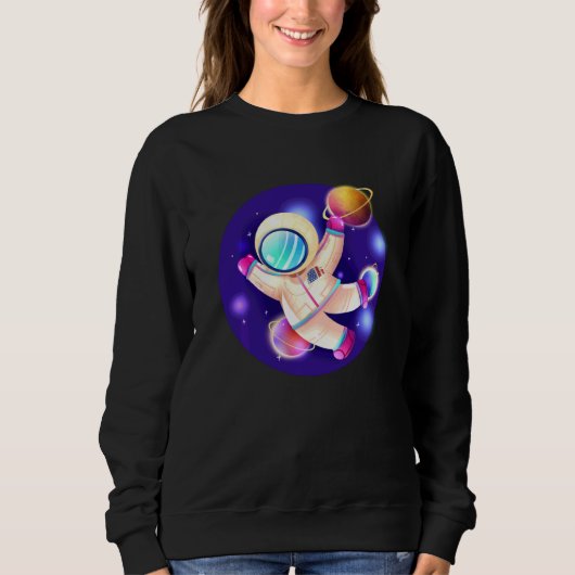 Sweatshirt Incroyable Jours Du Drapeau Américain Le Spaceman  (Devant)