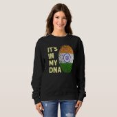 Sweatshirt Inde Dans Mon Équipe Drapeau Indien Adn Inde (Devant entier)