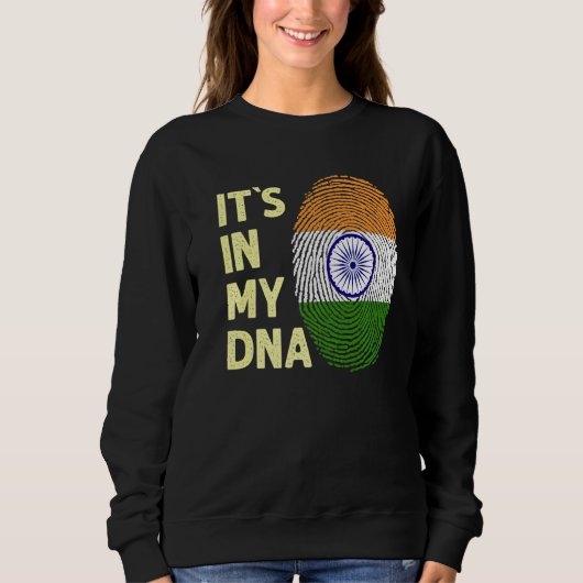 Sweatshirt Inde Dans Mon Équipe Drapeau Indien Adn Inde (Devant)