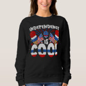Sweatshirt Independence Is Cool Blue White Red Ice Cream Cone (Devant)