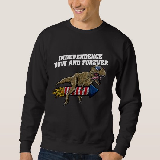 Sweatshirt Independence Now and Forever 4th of July American (Devant)