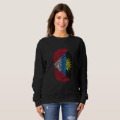Sweatshirt Indicateur Antigua-Et-Barbuda (Devant entier)