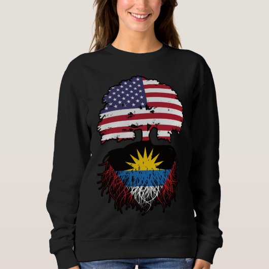 Sweatshirt Indicateur Antiguan American USA Tree Roots (Devant)