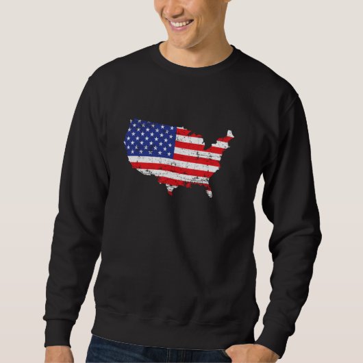 Sweatshirt Indicateur de carte USA (Devant)