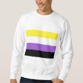 Sweatshirt Indicateur de fierté non binaire (Devant)