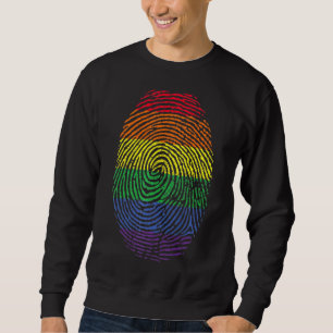 Sweatshirt Indicateur Lgbt Empreinte Fière Lgbt Pride 1