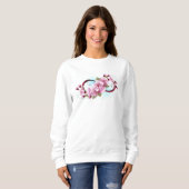 Sweatshirt Infinité avec les fleurs Sakura (Devant entier)