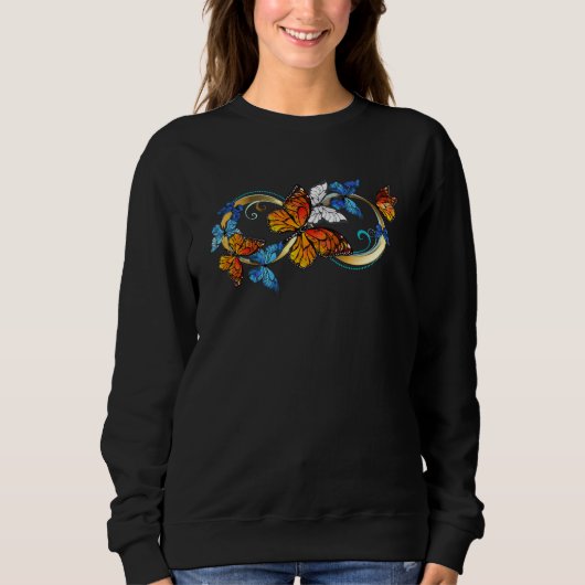 Sweatshirt Infinité de papillons monarques (Devant)