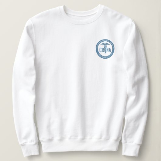Sweatshirt Infirmière anesthésiste certifiée CRNA personnalis (Design devant)