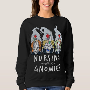 Sweatshirt Infirmière avec mes nymphes de l'infirmière Gnome