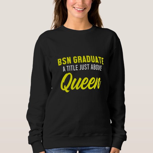 Sweatshirt Infirmière Bsn Étudiante Diplôme en soins infirmie (Devant)