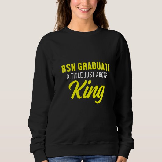Sweatshirt Infirmière Bsn Étudiante Diplômée en soins infirmi (Devant)