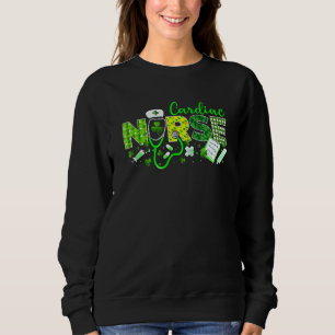 Sweatshirt Infirmière Cardiaque St. Patricks Day Love Stethos