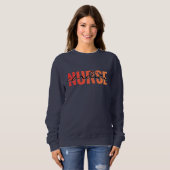 Sweatshirt Infirmière cardiaque Typographie moderne (Devant entier)