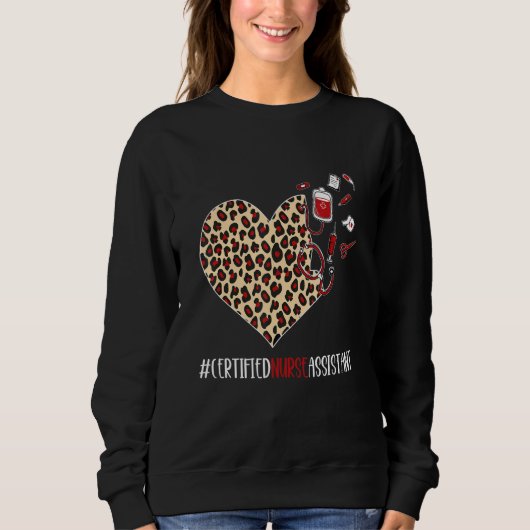 Sweatshirt Infirmière certifiée Assistant Graduation Cute Hea (Devant)