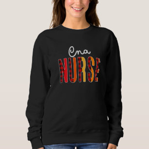Sweatshirt Infirmière Cna Plaid Red Love Heart Stethoscope Rn