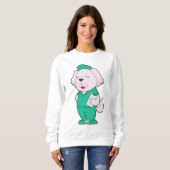 Sweatshirt Infirmière de chien (Devant entier)