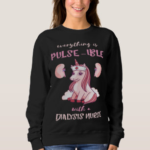 Sweatshirt Infirmière de dialyse Rein Bon Thrill Haricots Né