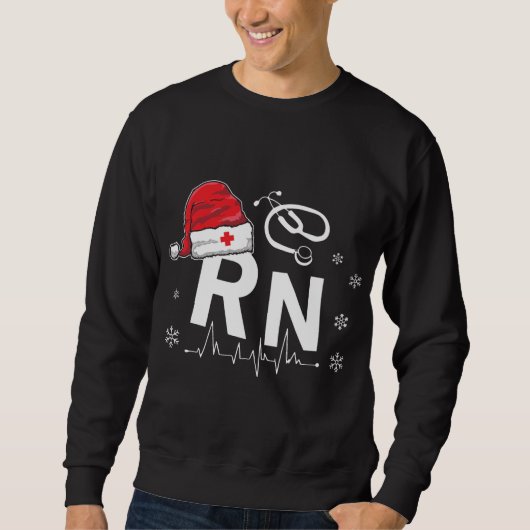 Sweatshirt infirmière de la RN Santa Hat Noël Noël Noël Noël (Devant)