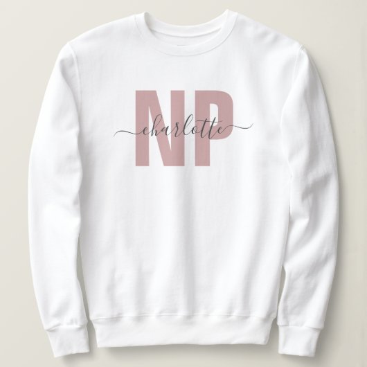 Sweatshirt Infirmière de NP personnalisée Praticien Diplôme C (Design devant)